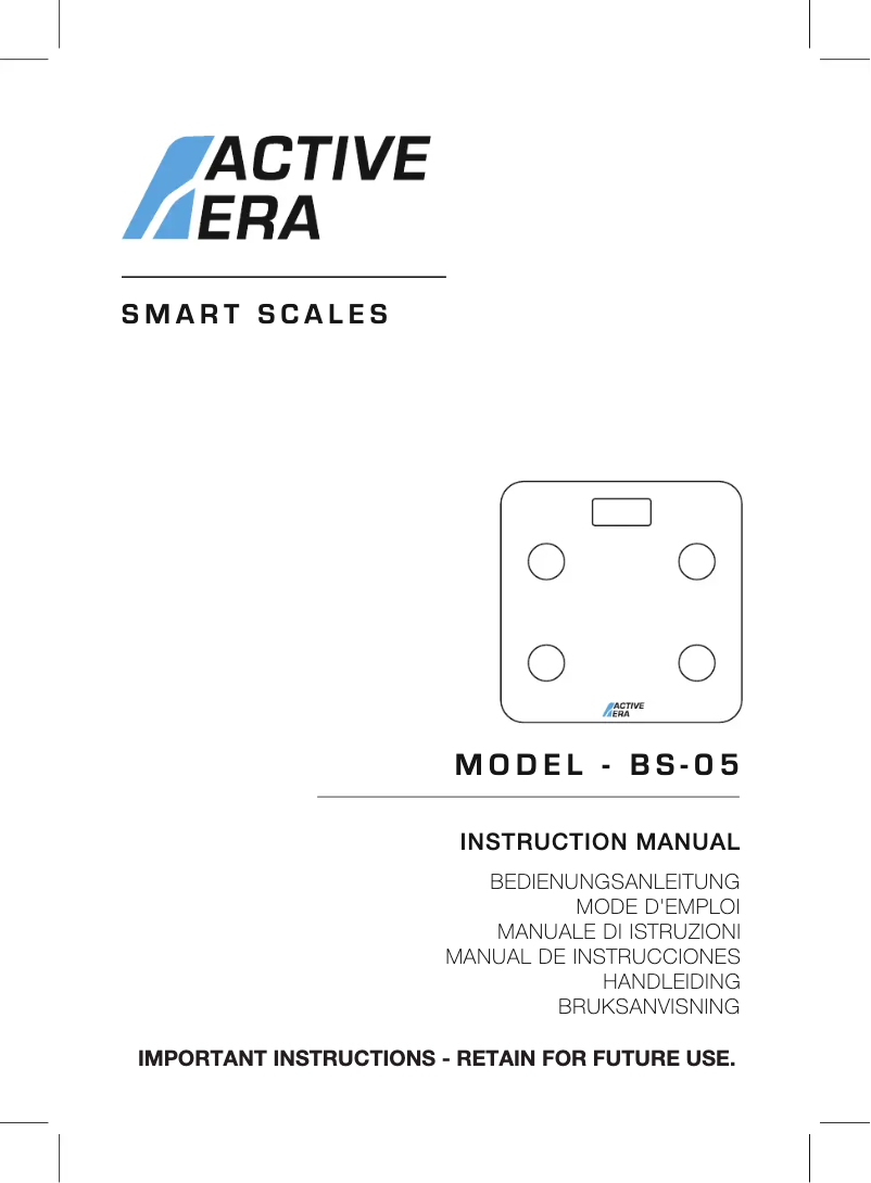 Página 1 del manual Manual de usuario Active Era BS-05