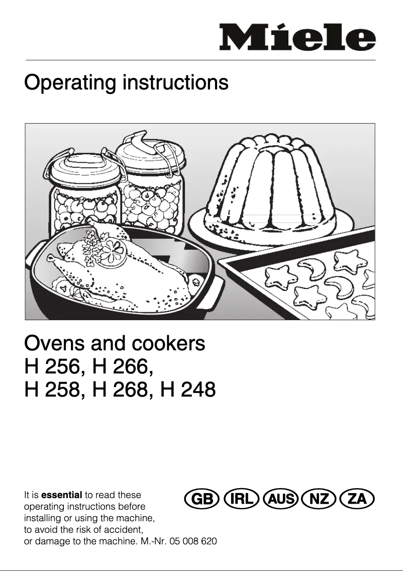 Page 1 de la notice Manuel utilisateur Miele H 258
