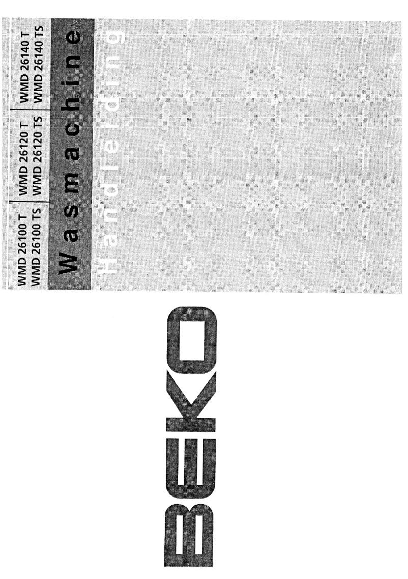 Page n°1 - Manuel utilisateur Beko WMD 26125