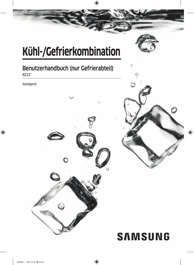 Page 1 de la notice Manuel utilisateur Samsung RZ32M712E7F