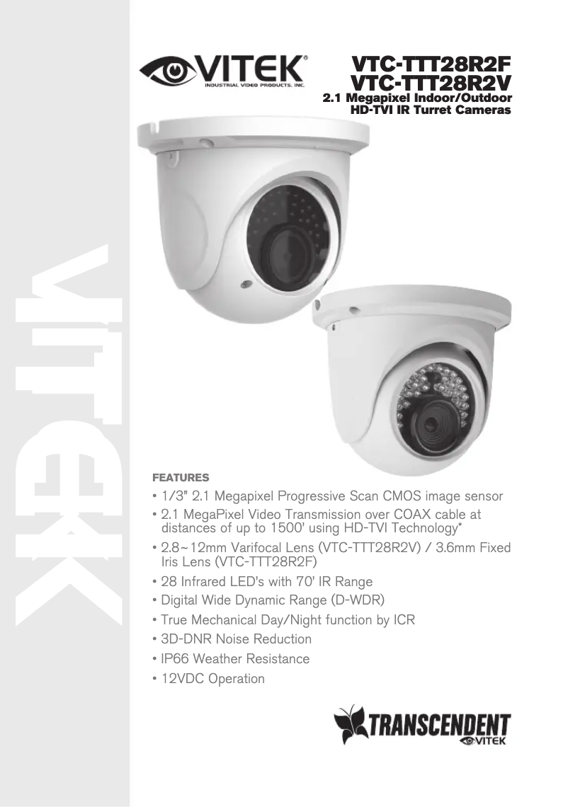 Page 1 of the manual User Manual Vitek VTC-TTT28R2F