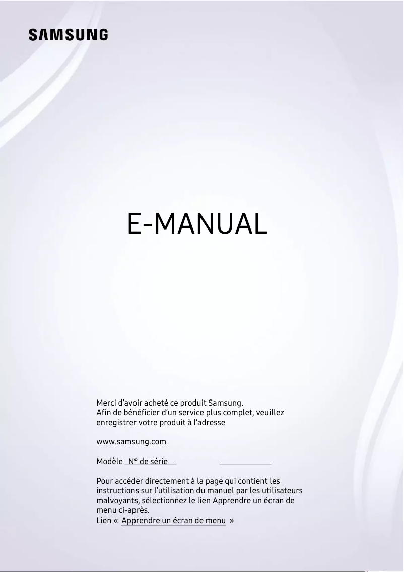 Image de la première page du manuel de l'appareil UE75CU7100U
