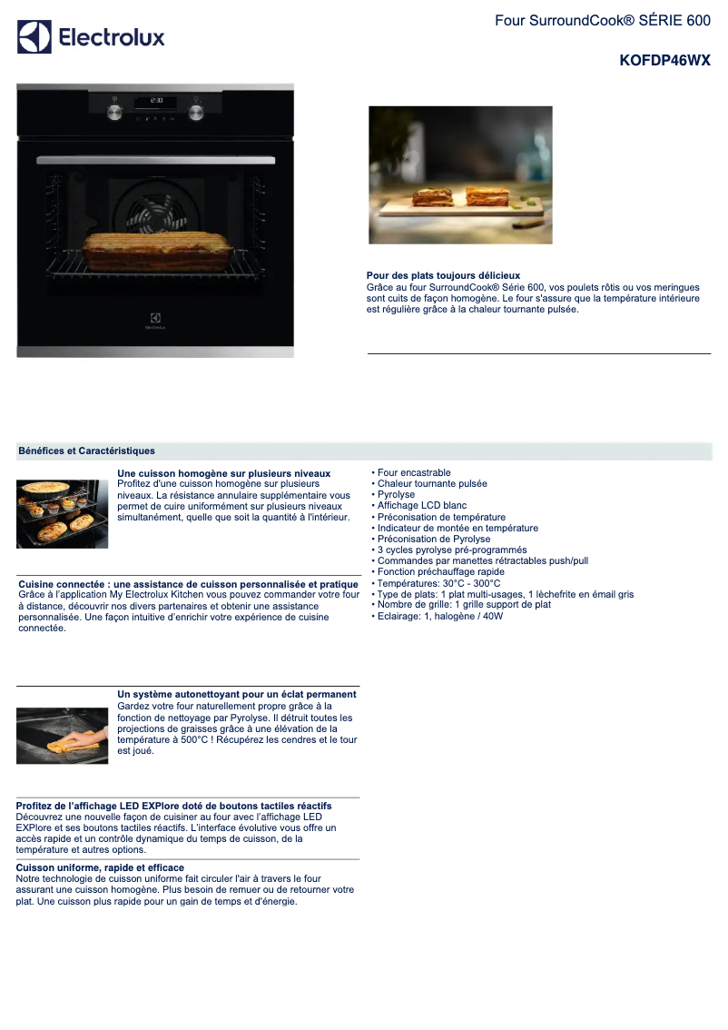 Image de la première page du manuel de l'appareil KOFDP46WX