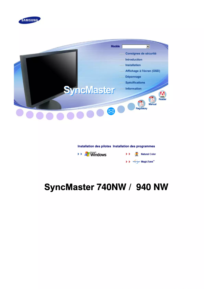 Page n°1 - Manuel utilisateur Samsung 740NW