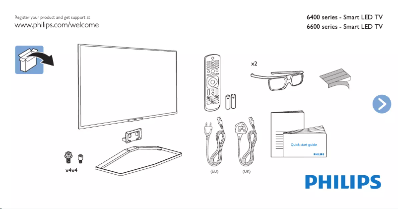 Image de la première page du manuel de l'appareil 6000 series 55PFS6409