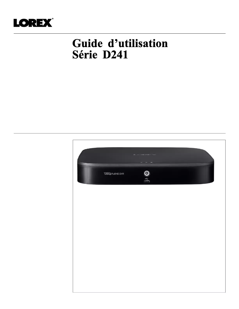 Página 1 del manual Manual de usuario Lorex D241