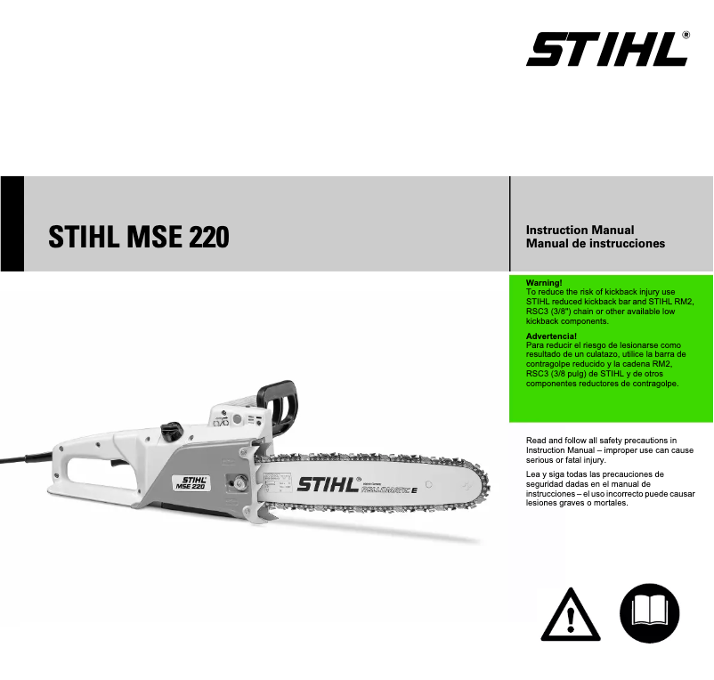 Page n°1 - Manuel utilisateur Stihl MSE 220