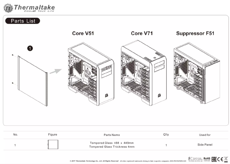 Page 1 de la notice Manuel utilisateur Thermaltake AC-052-ONONAN-C1