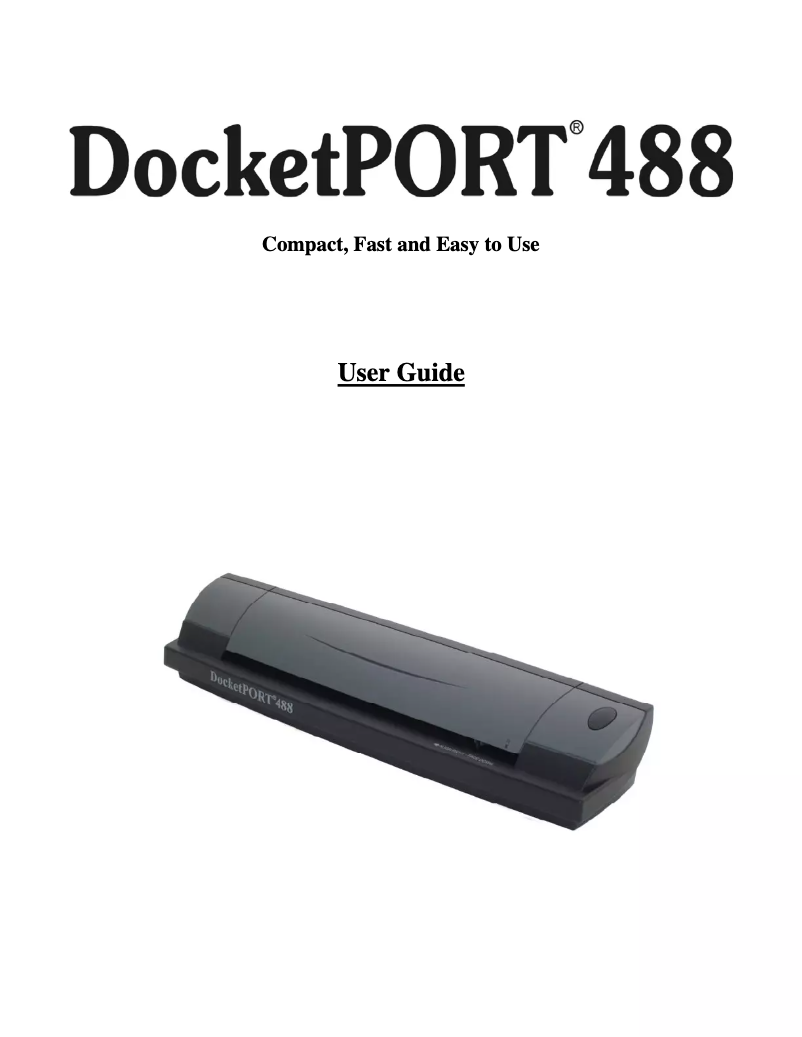 Page 1 de la notice Manuel utilisateur DocketPORT 488