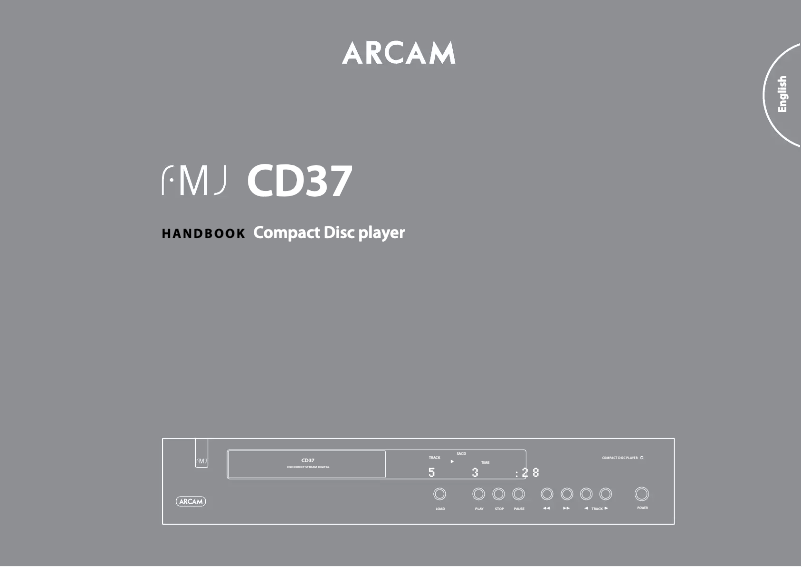 Página 1 del manual Manual de usuario Arcam CD37