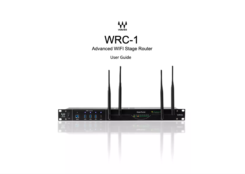 Page 1 de la notice Manuel utilisateur Waves WRC-1