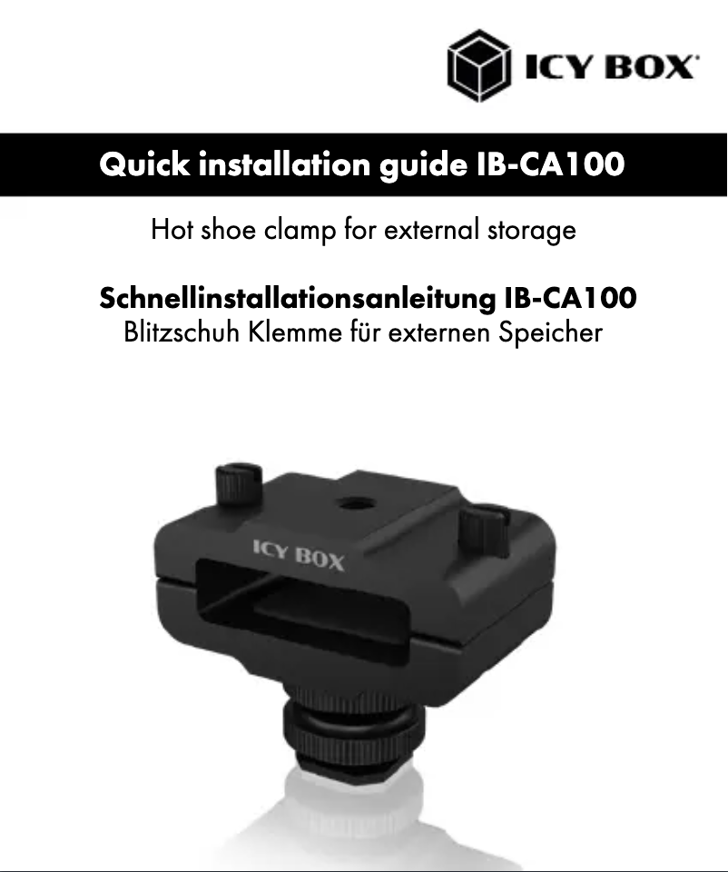 Page 1 de la notice Manuel utilisateur Icy Box IB-CA100