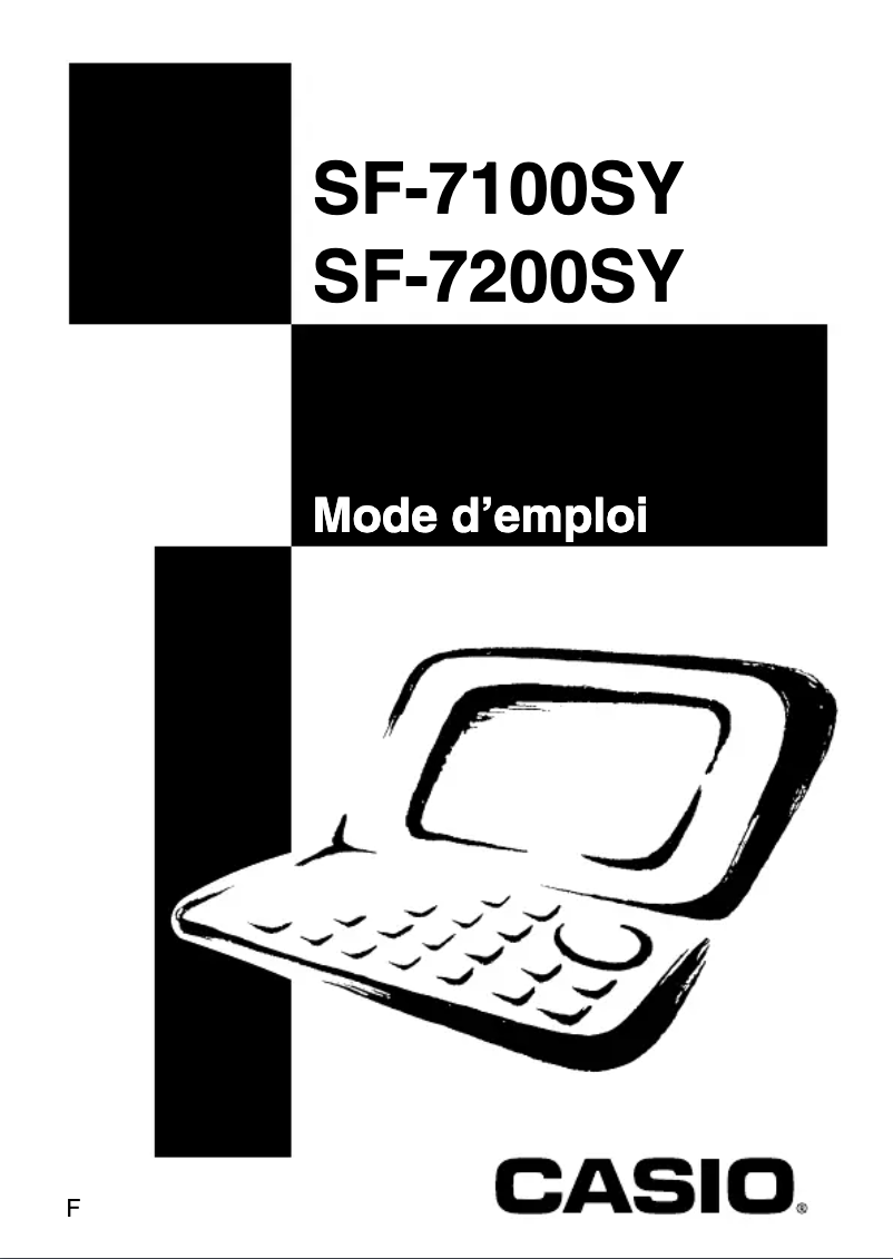 Page 1 de la notice Manuel utilisateur Casio SF-7100SY