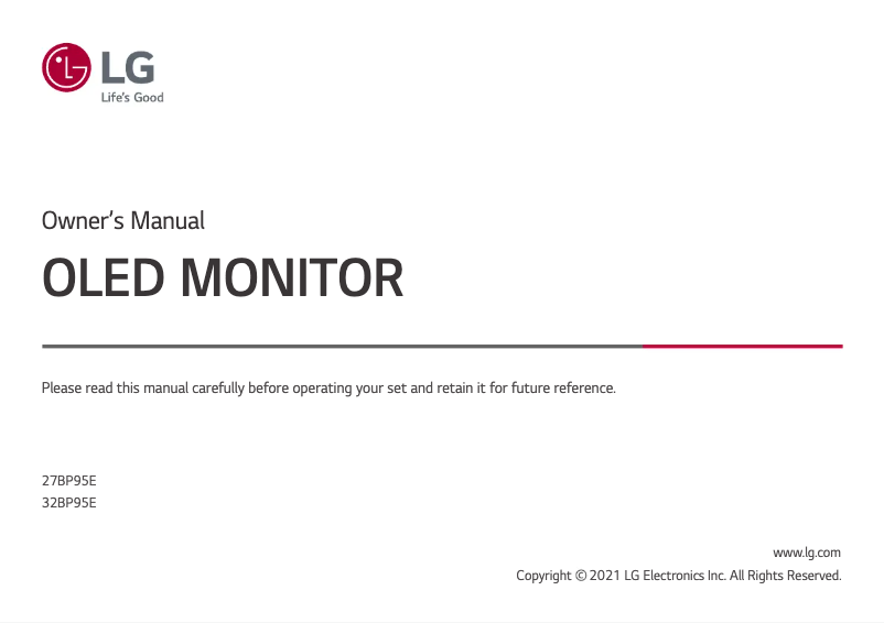 Image de la première page du manuel de l'appareil 32BP95E