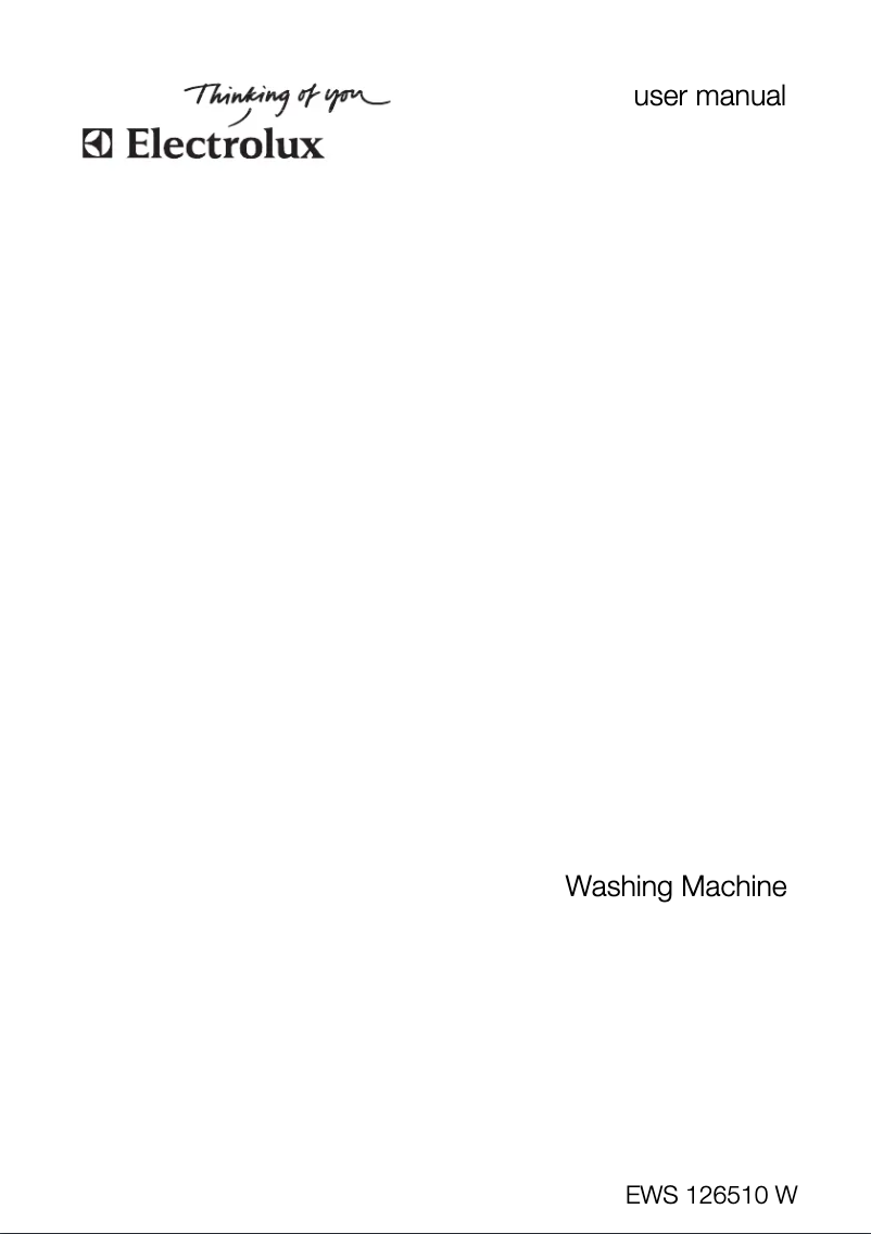 Page 1 de la notice Manuel utilisateur Electrolux EWS 126510 W