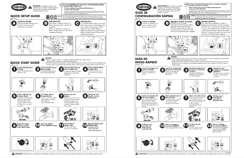 Page 1 de la notice Guide de démarrage rapide Simpson Megashot MS61085