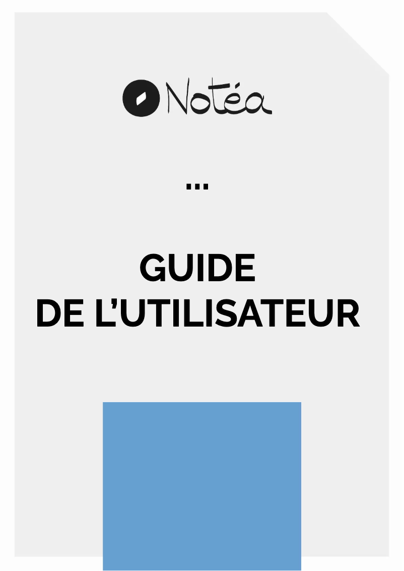 Page n°1 - Manuel utilisateur Bookeen Notéa