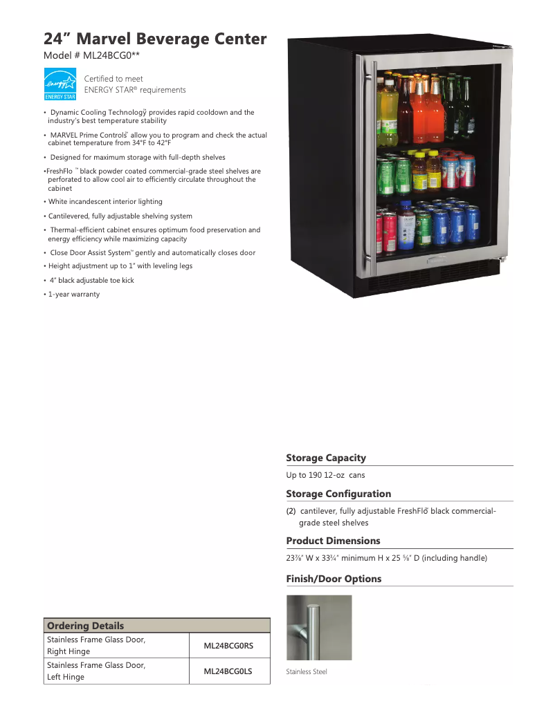Image de la première page du manuel de l'appareil ML24BCG0LS