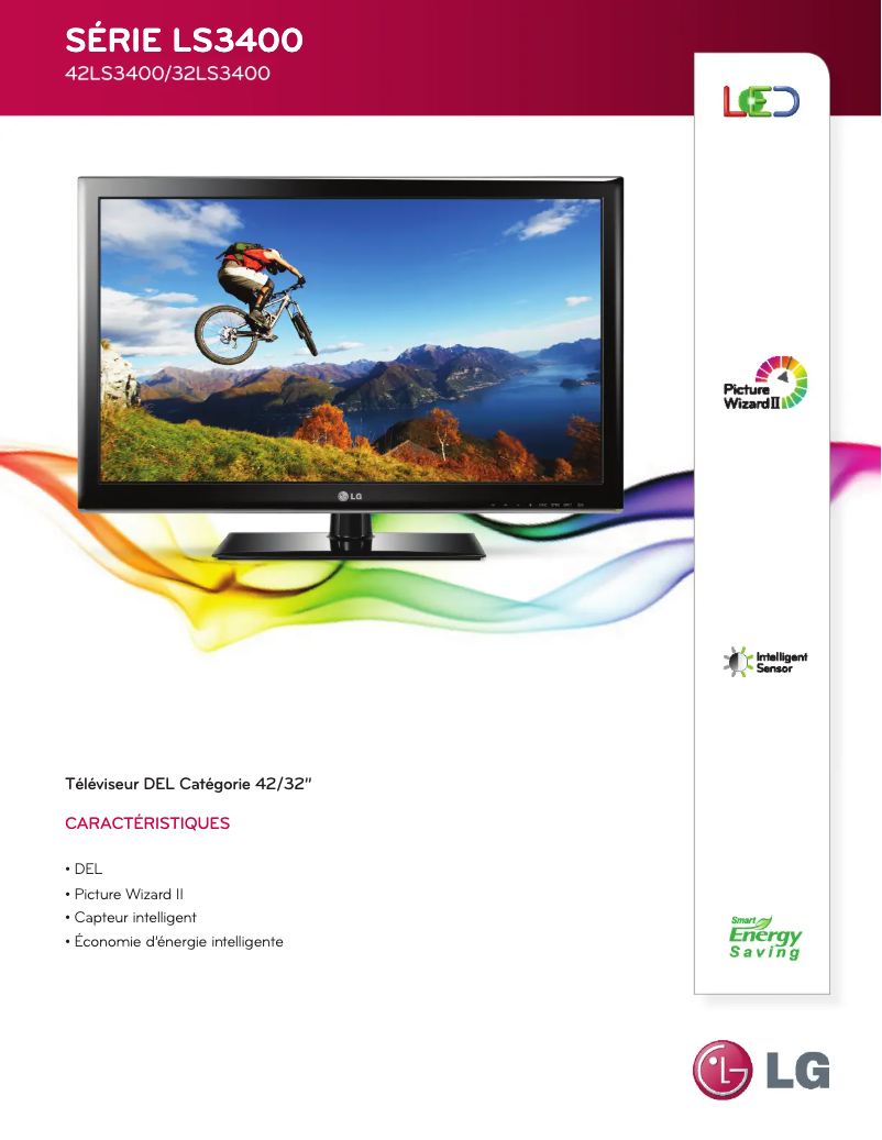 Image de la première page du manuel de l'appareil 42LS3400