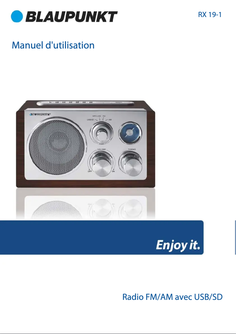 Página 1 del manual Manual de usuario Blaupunkt RX 19-1