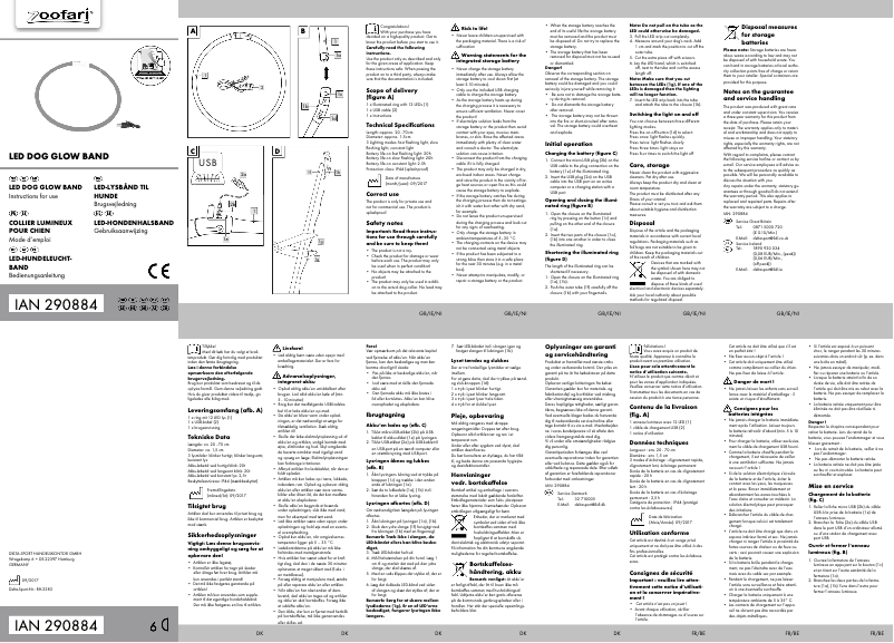 Page 1 de la notice Manuel utilisateur Zoofari IAN 290884