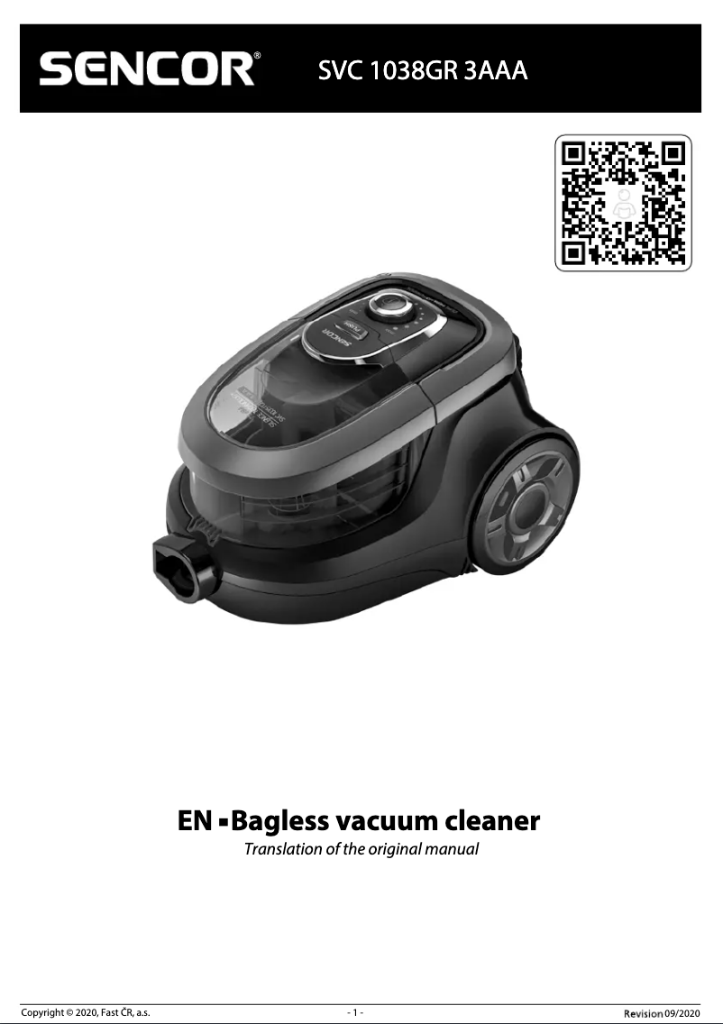 Image de la première page du manuel de l'appareil SVC 1038GR 3AAA