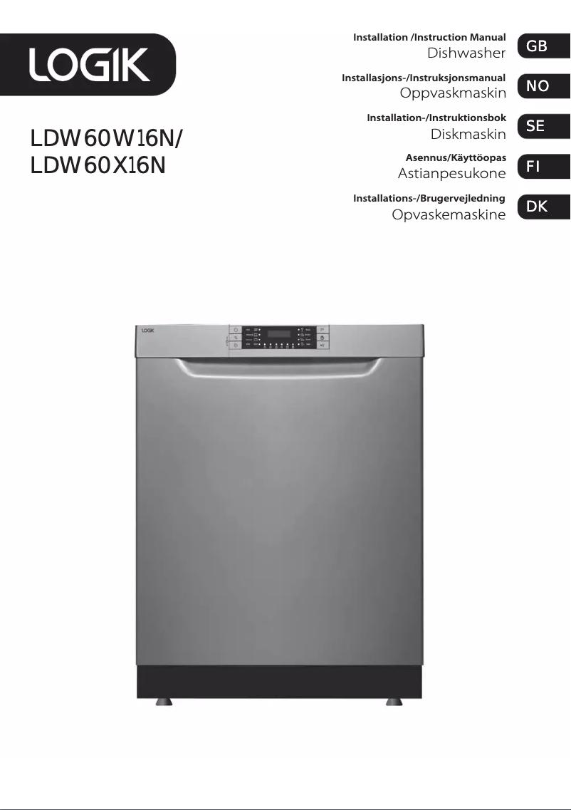 Page 1 of the manual User Manual Logik LDW60X16N