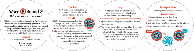 Page 1 de la notice Manuel utilisateur ThinkFun WordARound 2