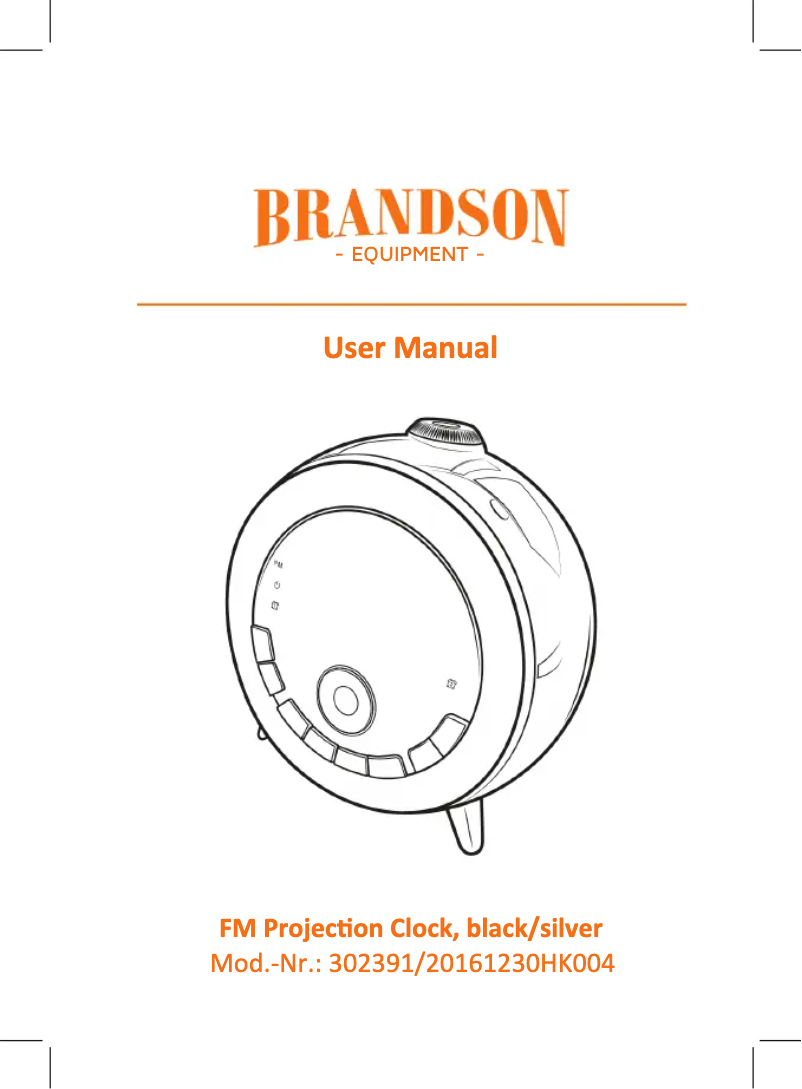 Page 1 de la notice Manuel utilisateur Brandson 302391