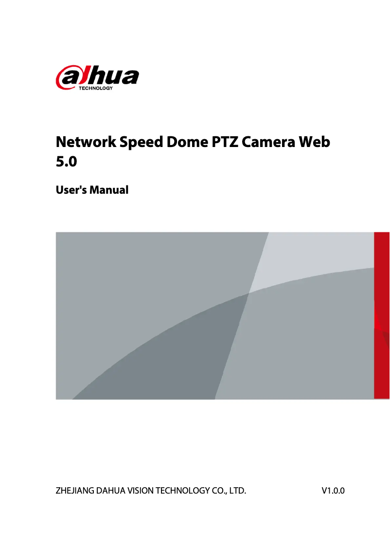 Page n°1 - Manuel utilisateur Dahua Technology PTZ85448-HNF-PA