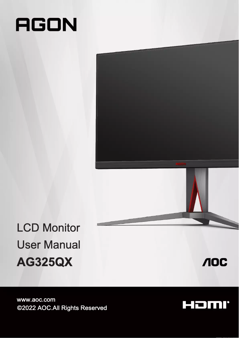 Page n°1 - Manuel utilisateur AOC AGON AG325QX