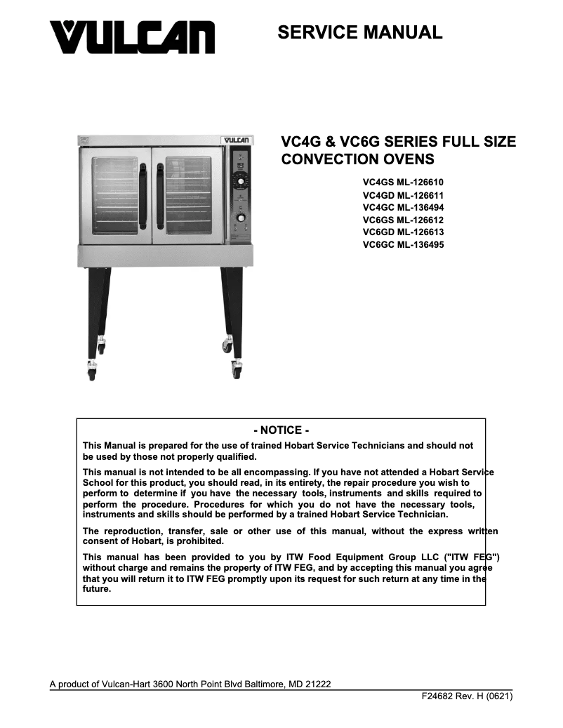 Page 1 de la notice Manuel utilisateur Vulcan VC66GD