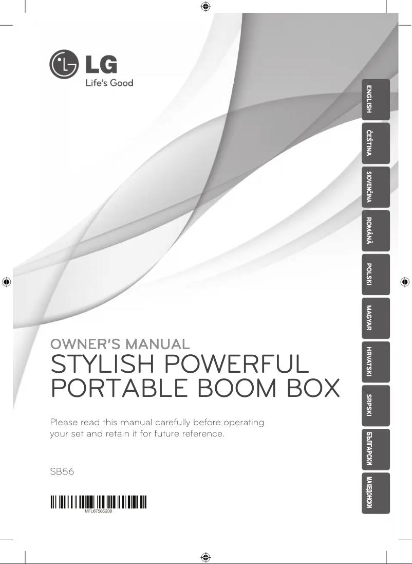 Page 1 de la notice Manuel utilisateur LG SB56