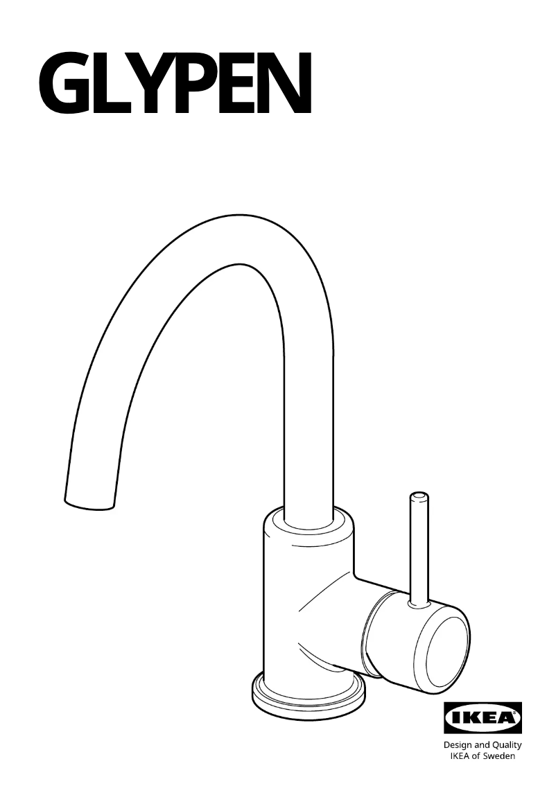 Page 1 de la notice Manuel utilisateur Ikea GLYPEN 004.423.76