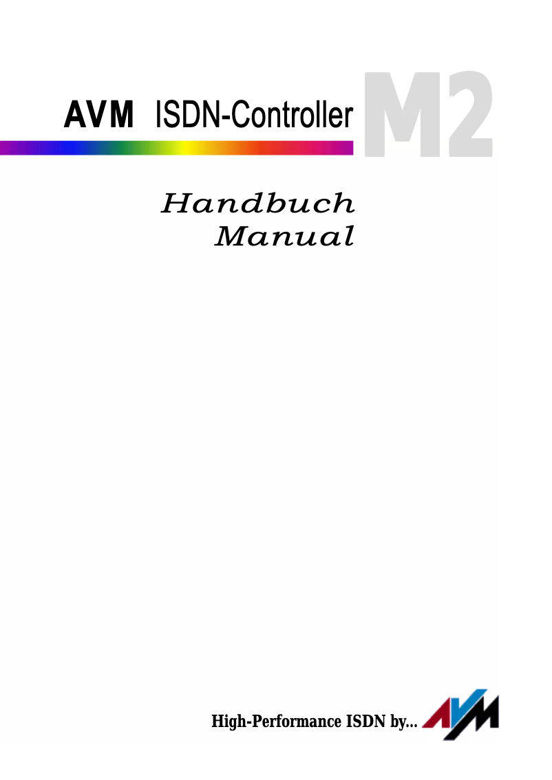 Page n°1 - Manuel utilisateur AVM Mobile ISDN-Controller M2