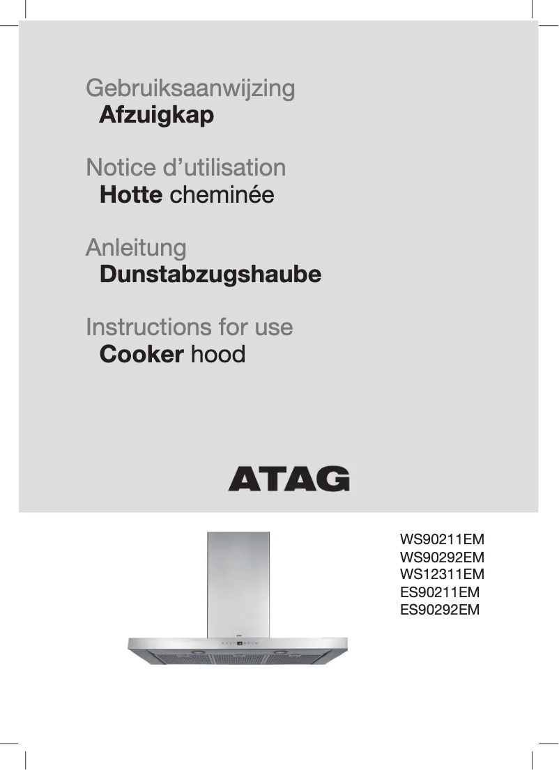 Page n°1 - Manuel utilisateur Atag WS12311EM
