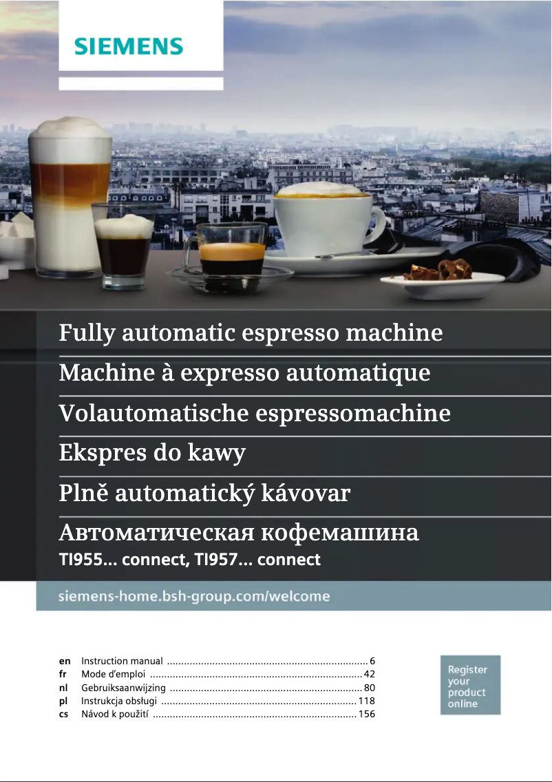 Page n°1 - Manuel utilisateur Siemens EQ.9 plus connect s700 TI9573X9RW