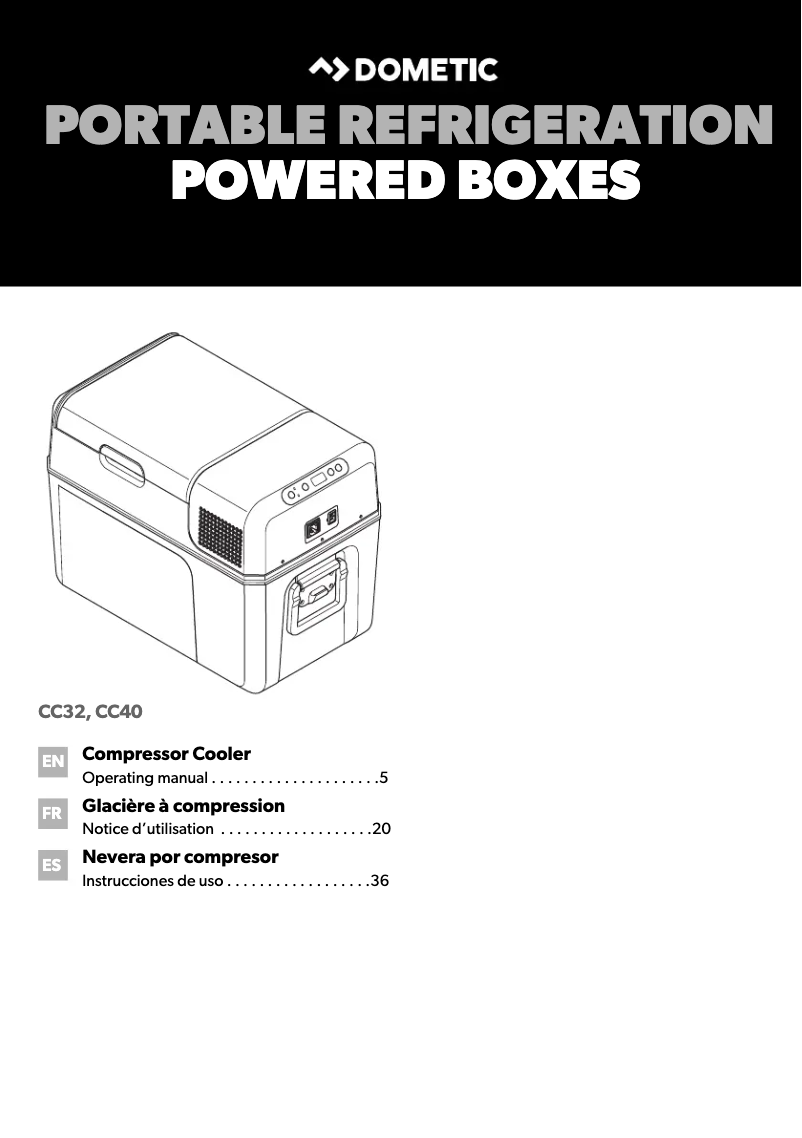 Página 1 del manual Manual de usuario Dometic CC32