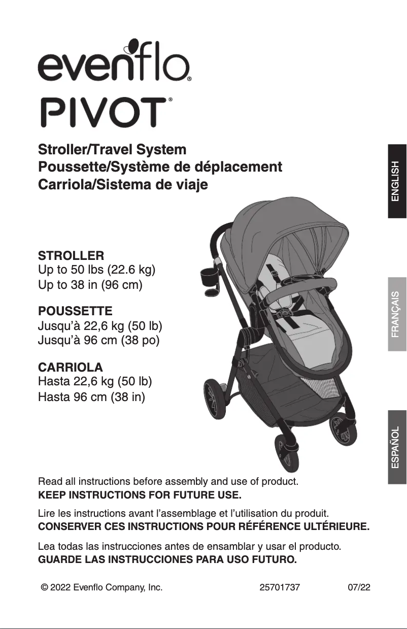 Page n°1 - Manuel utilisateur Evenflo Pivot
