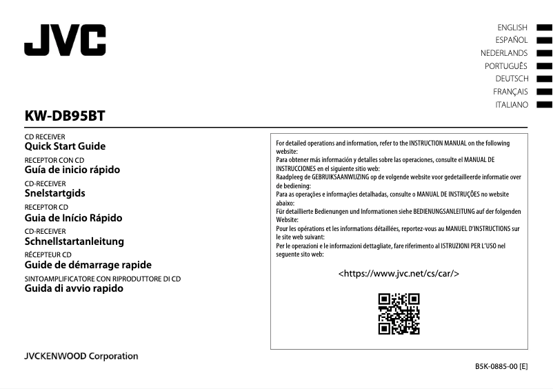 Image de la première page du manuel de l'appareil KW-DB95BT