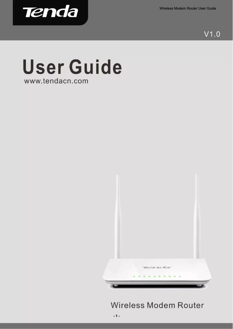 Page n°1 - Manuel utilisateur Tenda D151