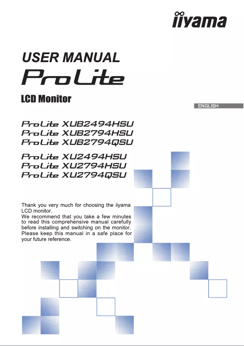Page n°1 - Manuel utilisateur Iiyama ProLite XUB2794HSU