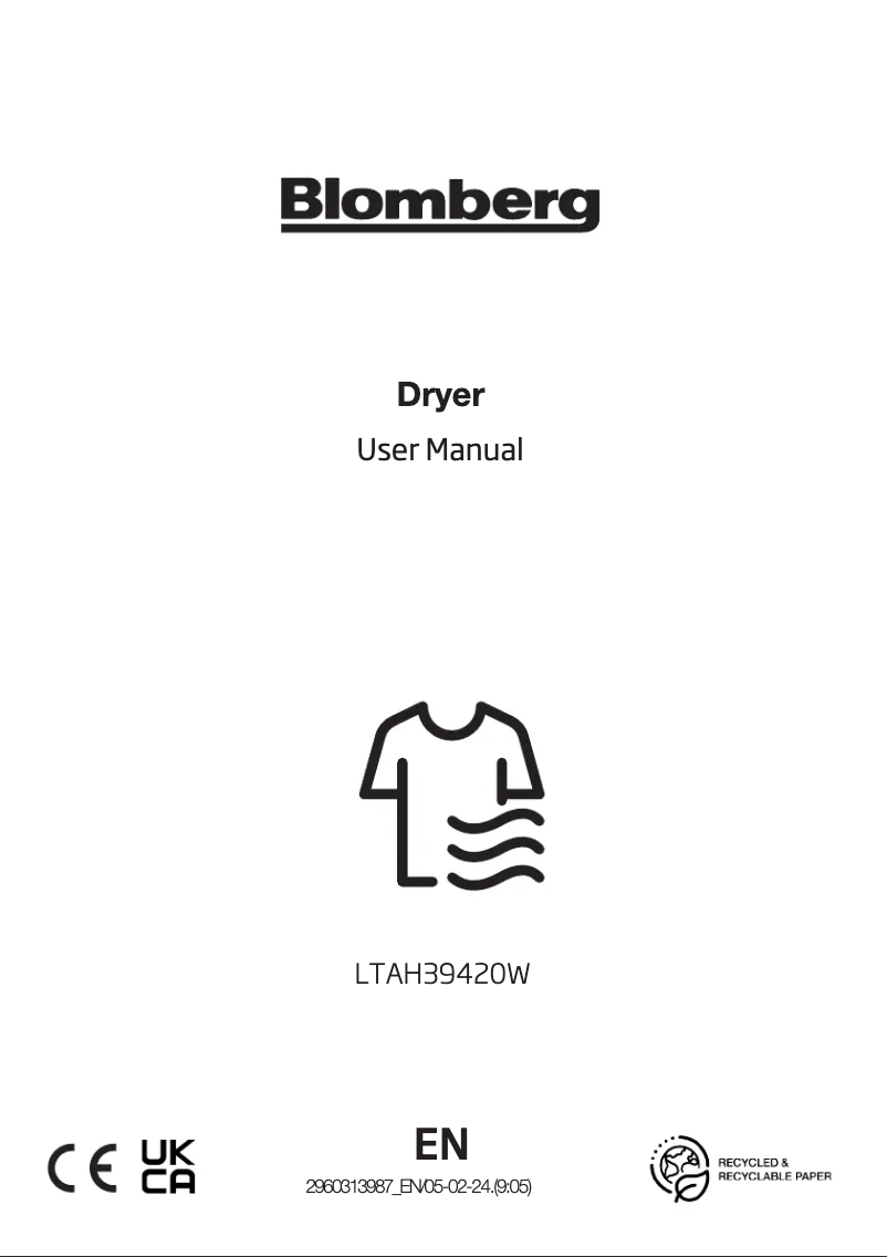 Page n°1 - Mode d'emploi Blomberg LTAH39420W