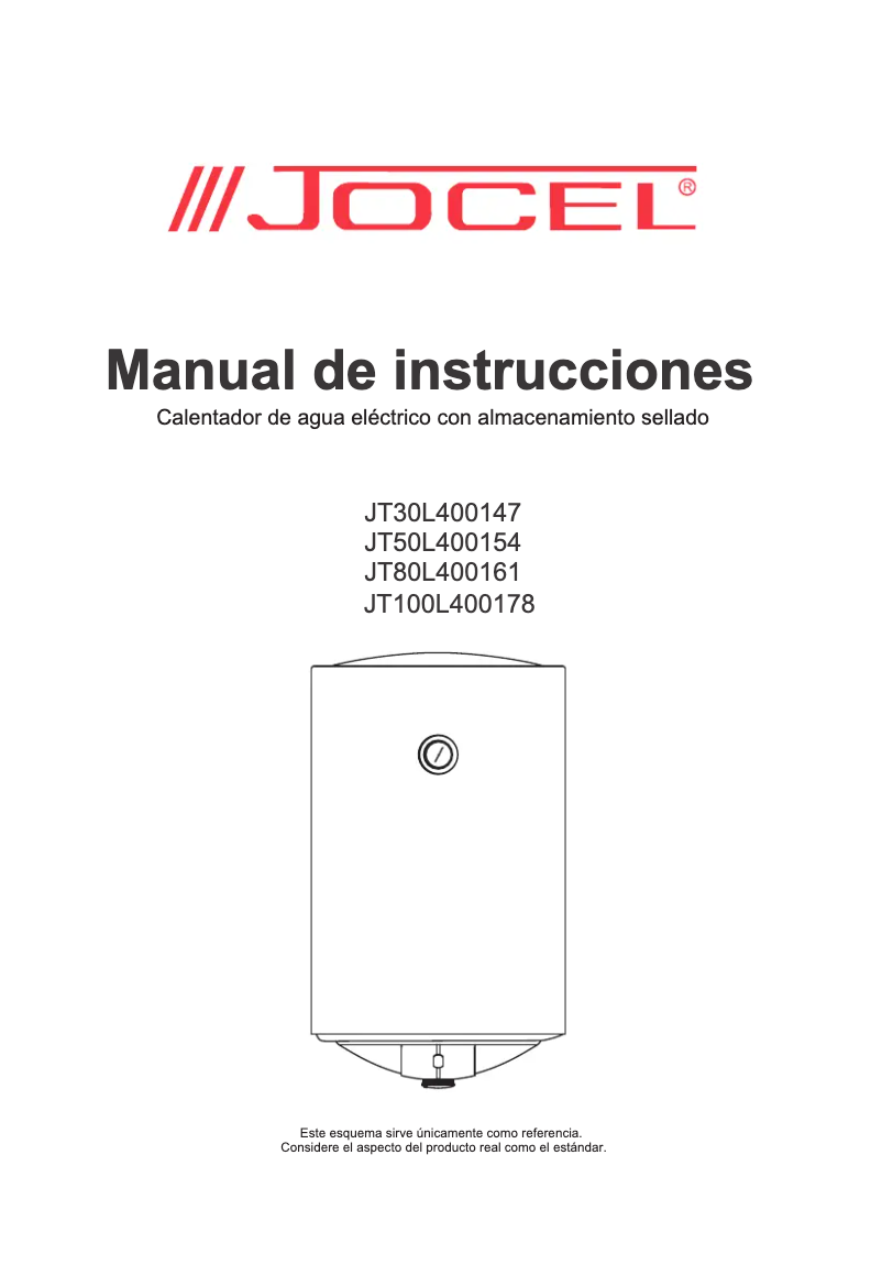 Page n°1 - Manuel utilisateur Jocel JT80L400161