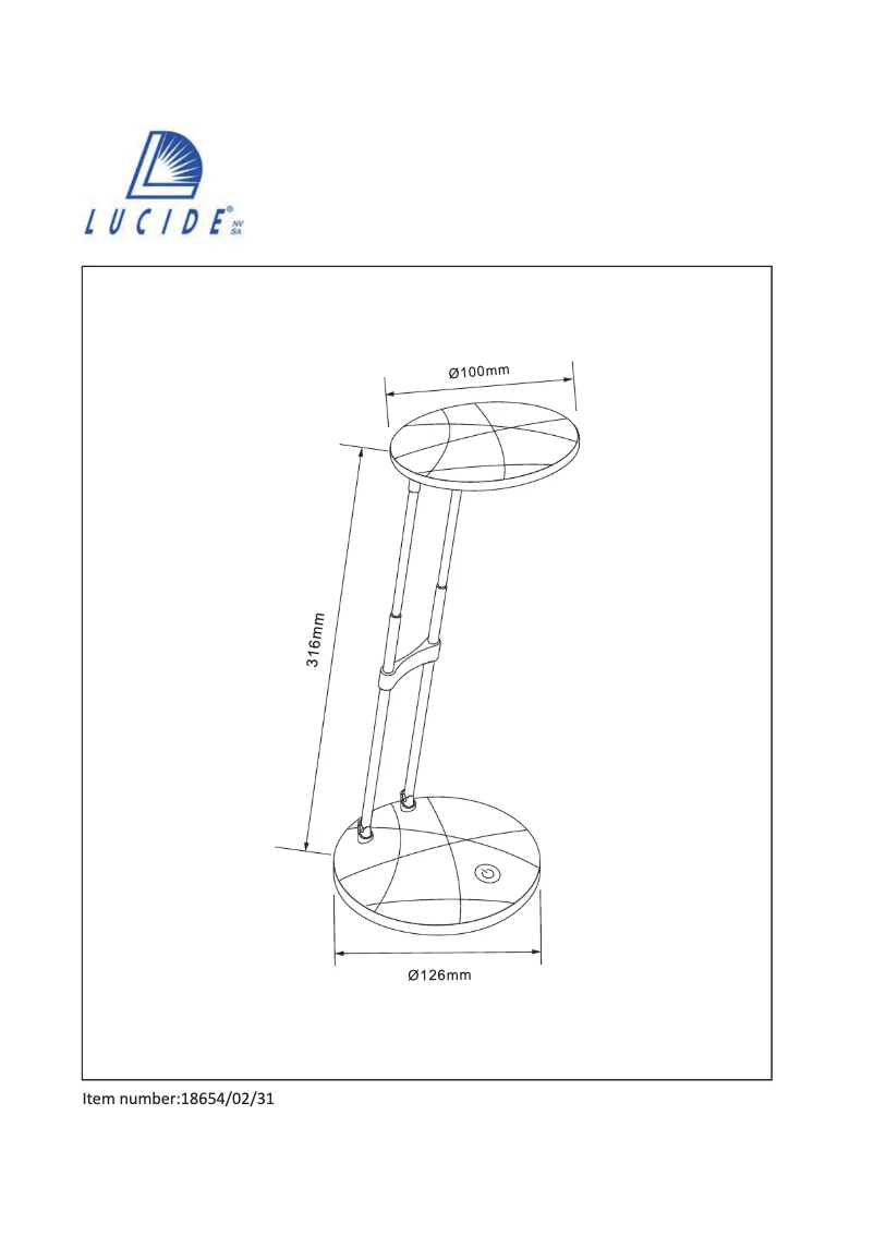 Page 1 de la notice Manuel utilisateur Lucide Fylou 18654/02/31