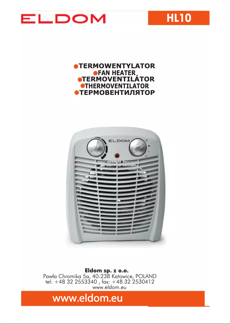 Página 1 del manual Manual de usuario Eldom HL10