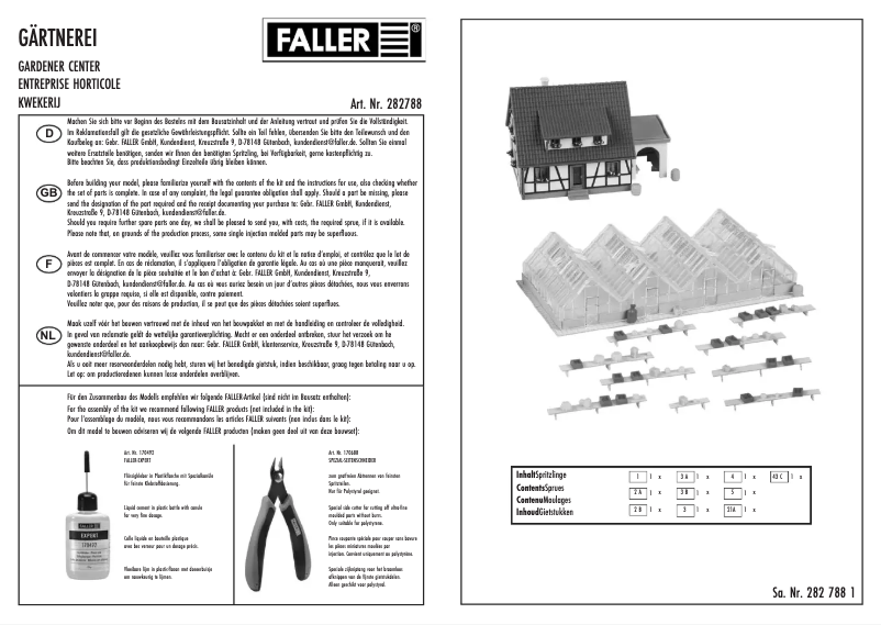Page 1 de la notice Manuel utilisateur Faller 282788