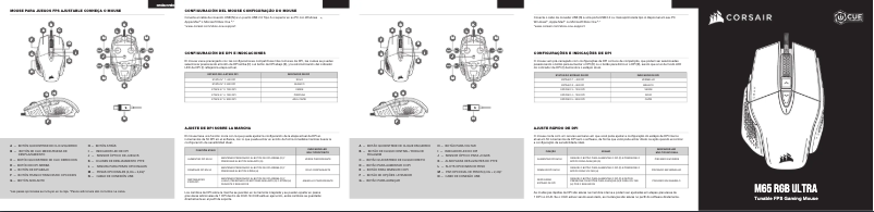 Page 1 de la notice Guide de démarrage rapide Corsair M65 RGB Ultra