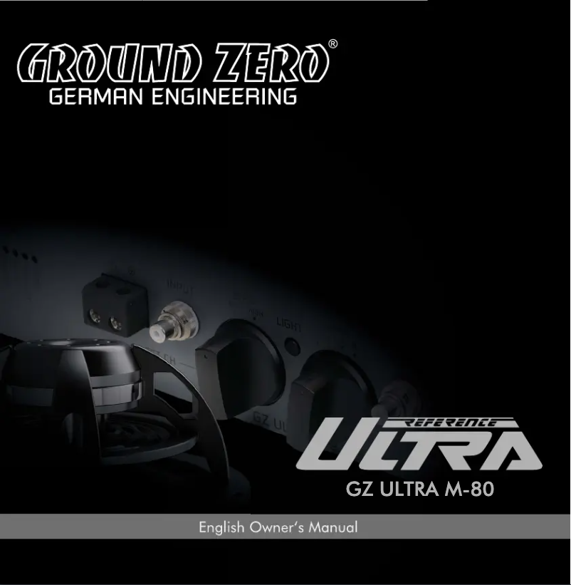 Página 1 del manual Manual de usuario Ground Zero GZ ULTRA M-80