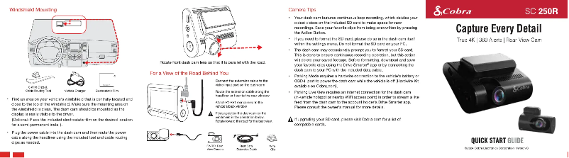 Image de la première page du manuel de l'appareil SC 250R